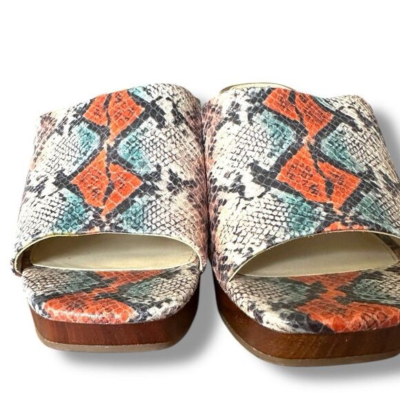 Jessica Simpson Sheyna Snake Print Wedge Slip On Sandals Size 9.5 - Picture 3 of 8